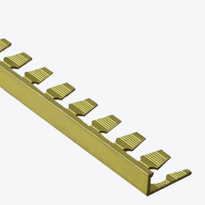Profil L licowy prosty do gięcia 10 mm długość 250 cm, mosiężny, surowy