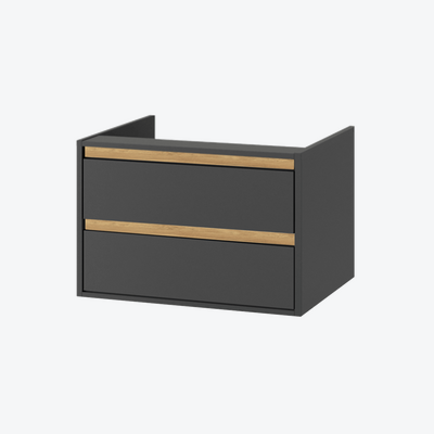 Tuto szafka wisząca 80 cm podumywalkowa 2 szuflady, szary/dąb