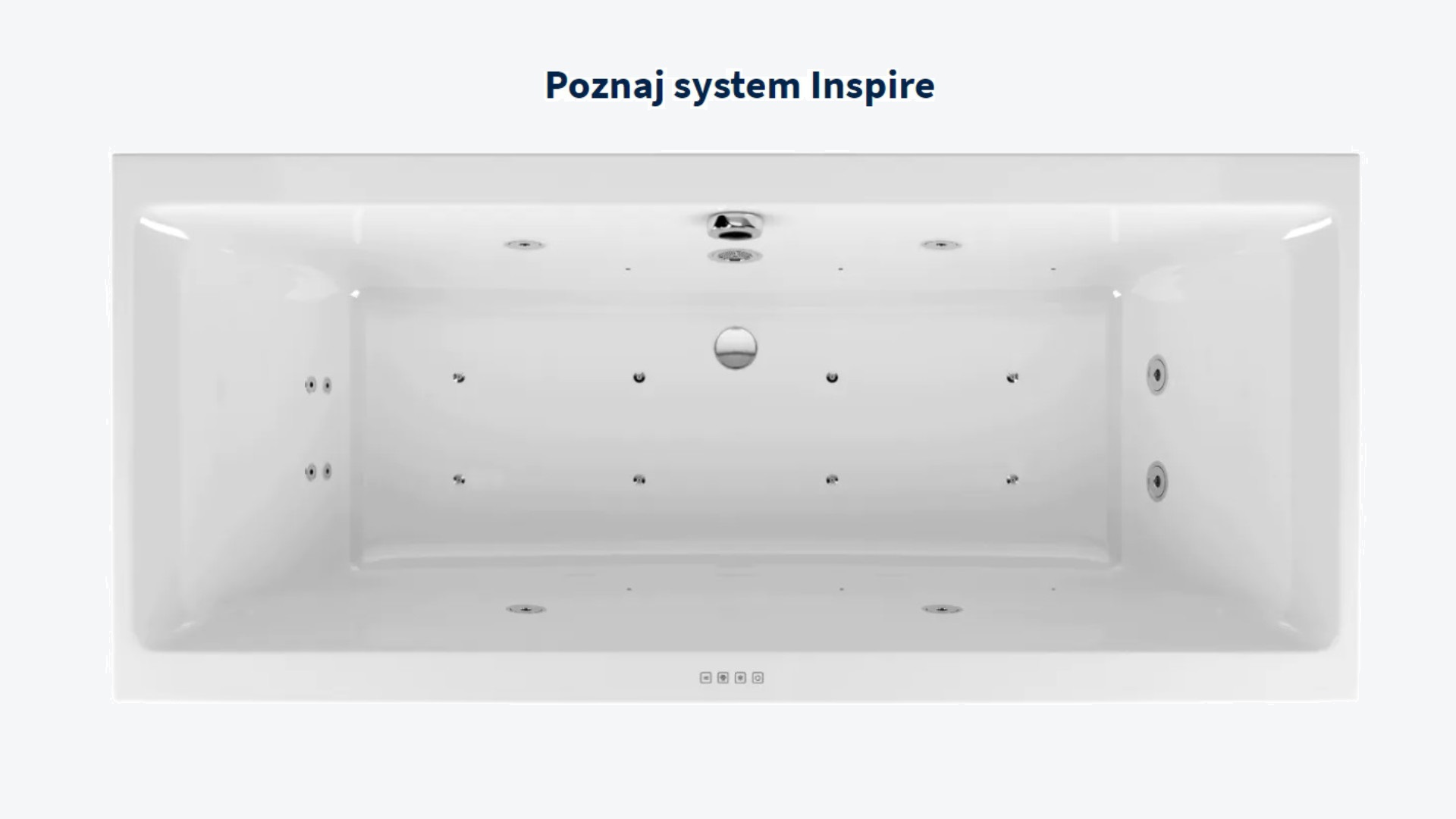 Inspire system wodno-powietrzny hydromasażu z podwodnym oświetleniem