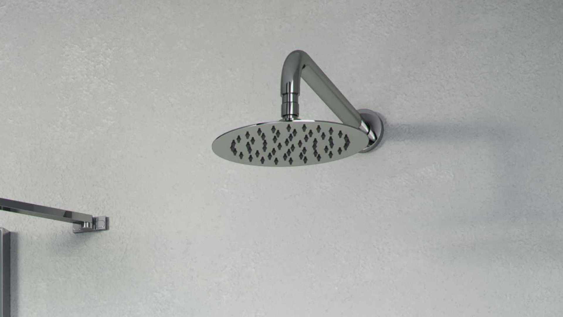 Ramię prysznicowe ścienne 40 cm okrągłe, chrom