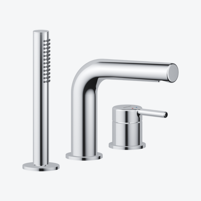 PI bateria wannowa 3 otworowa, chrom