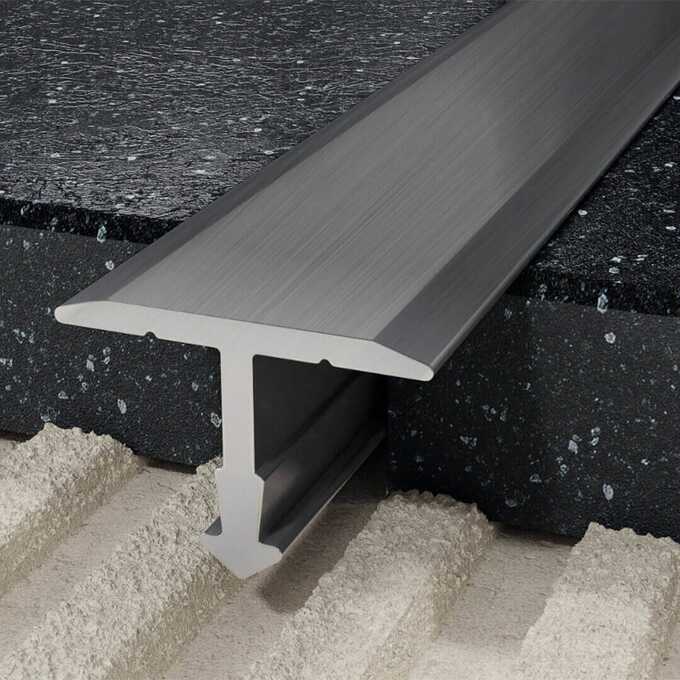 Profil T fugowy 14 mm, długość 250 cm aluminiowy, anodowany srebrny szczotkowany