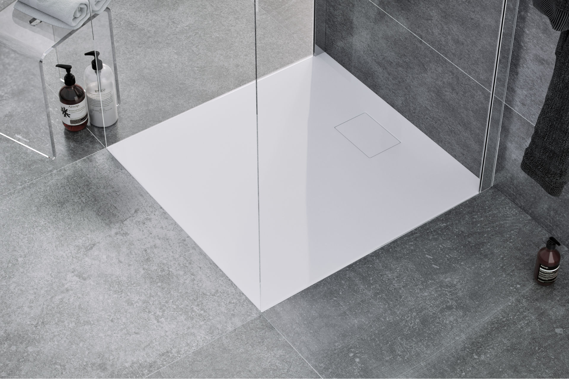 Zero  Brodzik Kwadratowy 90X90 Niski