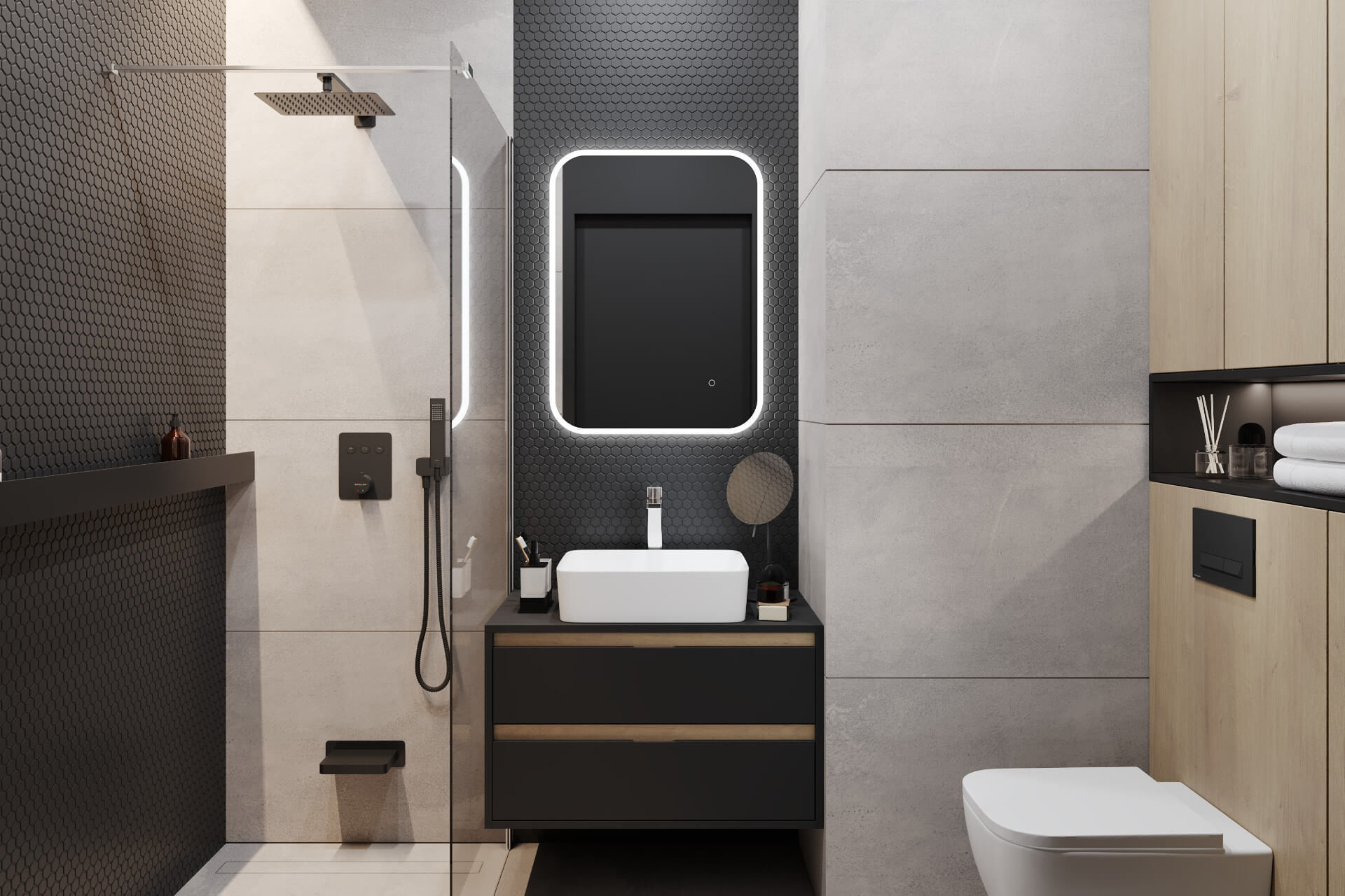 Vidoq wspornik kabiny walk-in 120 cm do docięcia, chrom