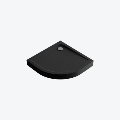 Sense Compact X brodzik półokrągły czarny 100x100