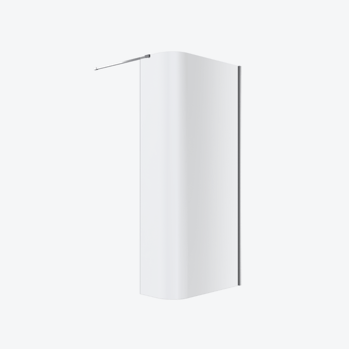Vidoq walk-in ścianka prysznicowa gięta 93x200 cm, powłoka Clean Control, chrom
