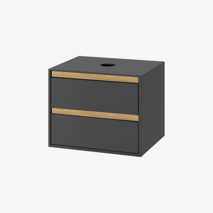 Tuto szafka wisząca pod umyalkę nablatową z szafkami Excellent szara