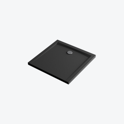 Forma X brodzik kwadratowy czarny 80x80