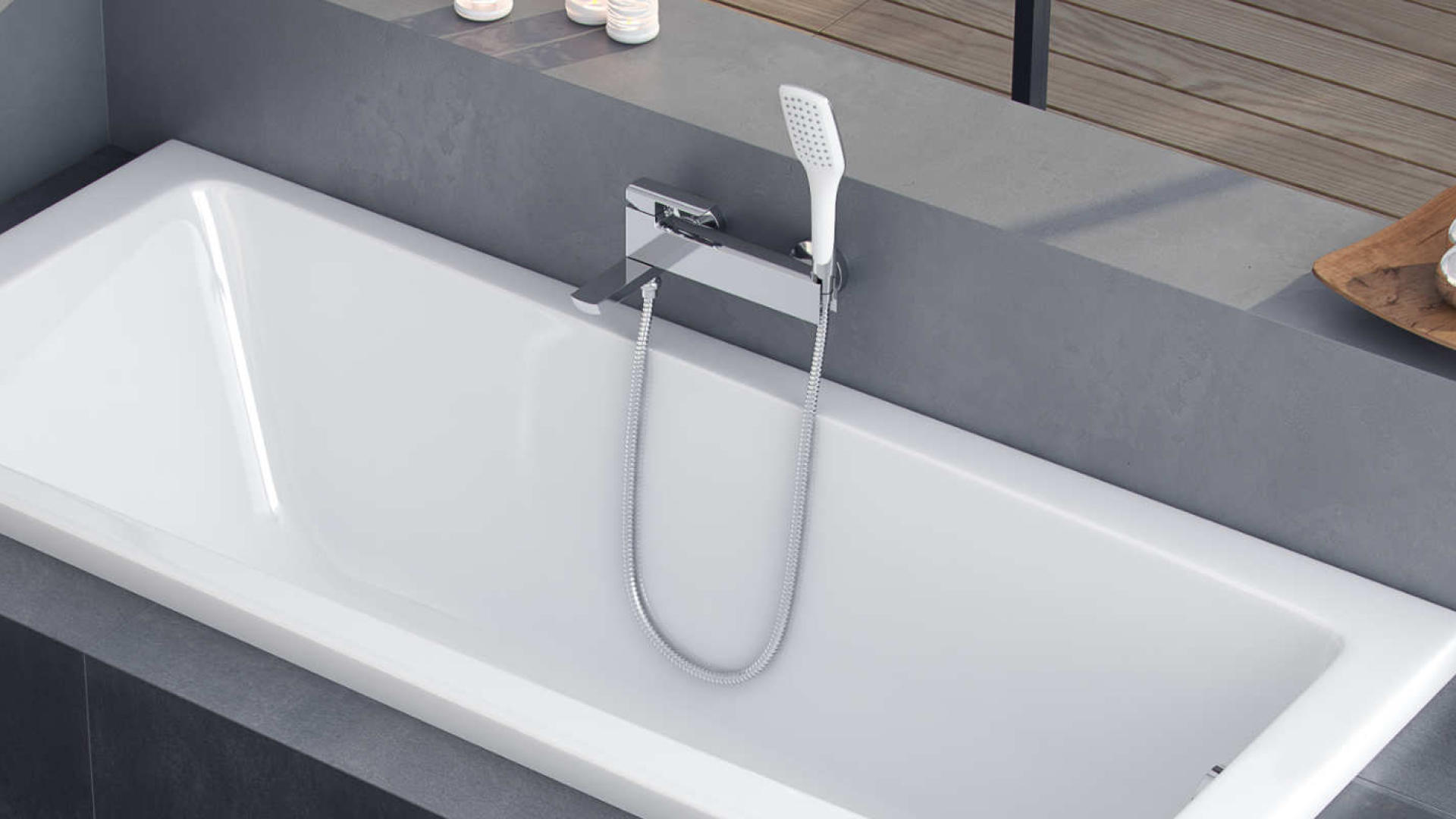 Pride bateria wannowo-prysznicowa, chrom