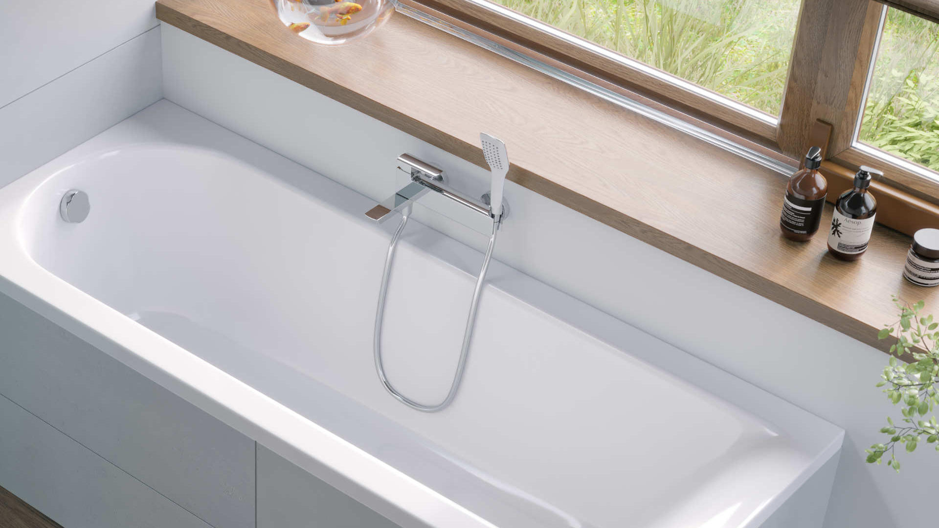 Pride bateria wannowo-prysznicowa, chrom