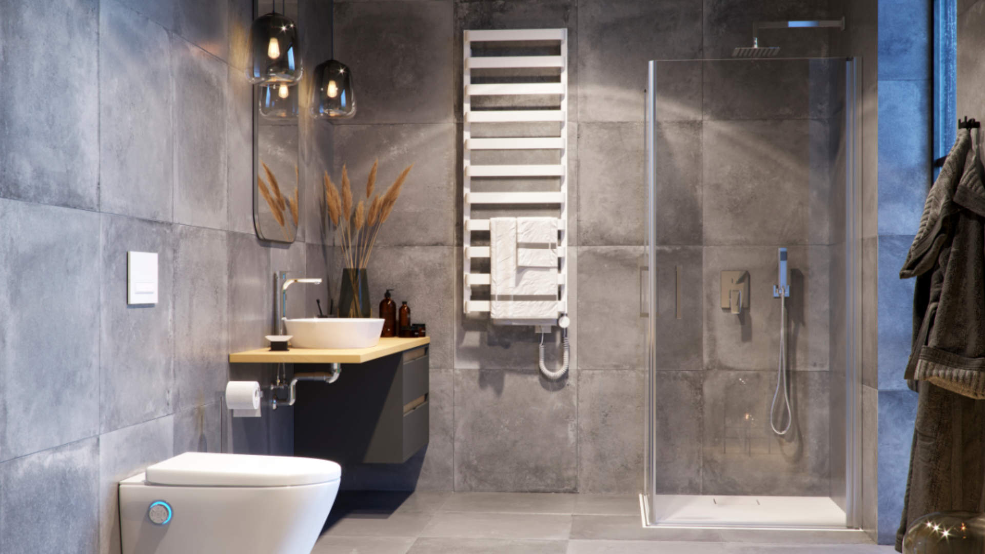 Keria bateria umywalkowa stojąca wysoka, chrom