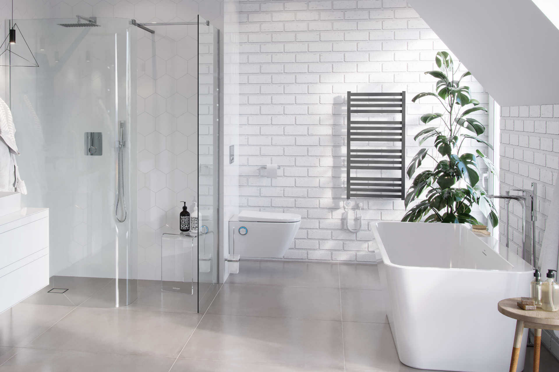 Horos grzejnik łazienkowy elektryczny z grzałką elektryczną Excellent szary metalik toaleta myjąca Dakota