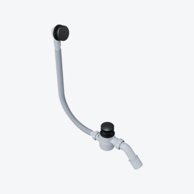 Moli Syfon wannowy z przelewem, czarny