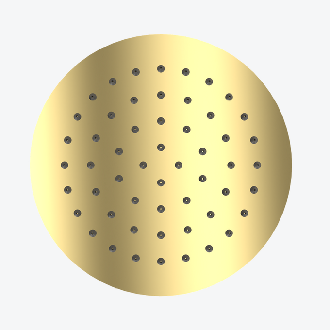 Głowica prysznicowa 25 cm okrągła slim, złoty połysk