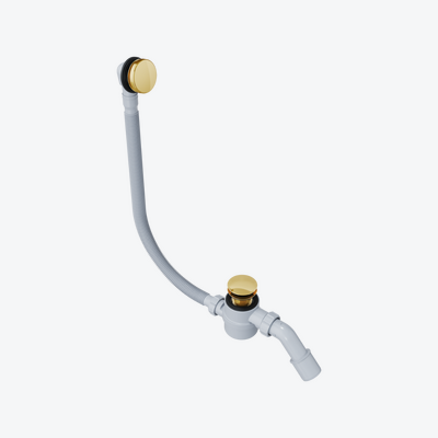 Moli Syfon wannowy z przelewem,złoty PVD