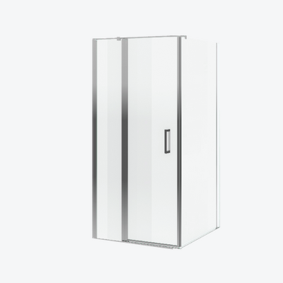 Mazo kabina narożna 130x100 cm, drzwi wahadłowe, ścianka boczna 100 cm, Clean Control, chrom