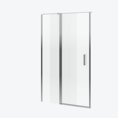 Mazo drzwi wnękowe wahadłowe pojedyncze 120x195 cm ze ścianką stałą, Clean Control, chrom