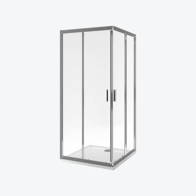 Seria 201 kabina kwadratowa 90x90 cm drzwi przesuwne, powłoka Clean Control, chrom