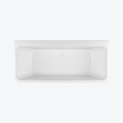 Lila 2.0 wanna prostokątna 170x75 cm przyścienna, biały połysk