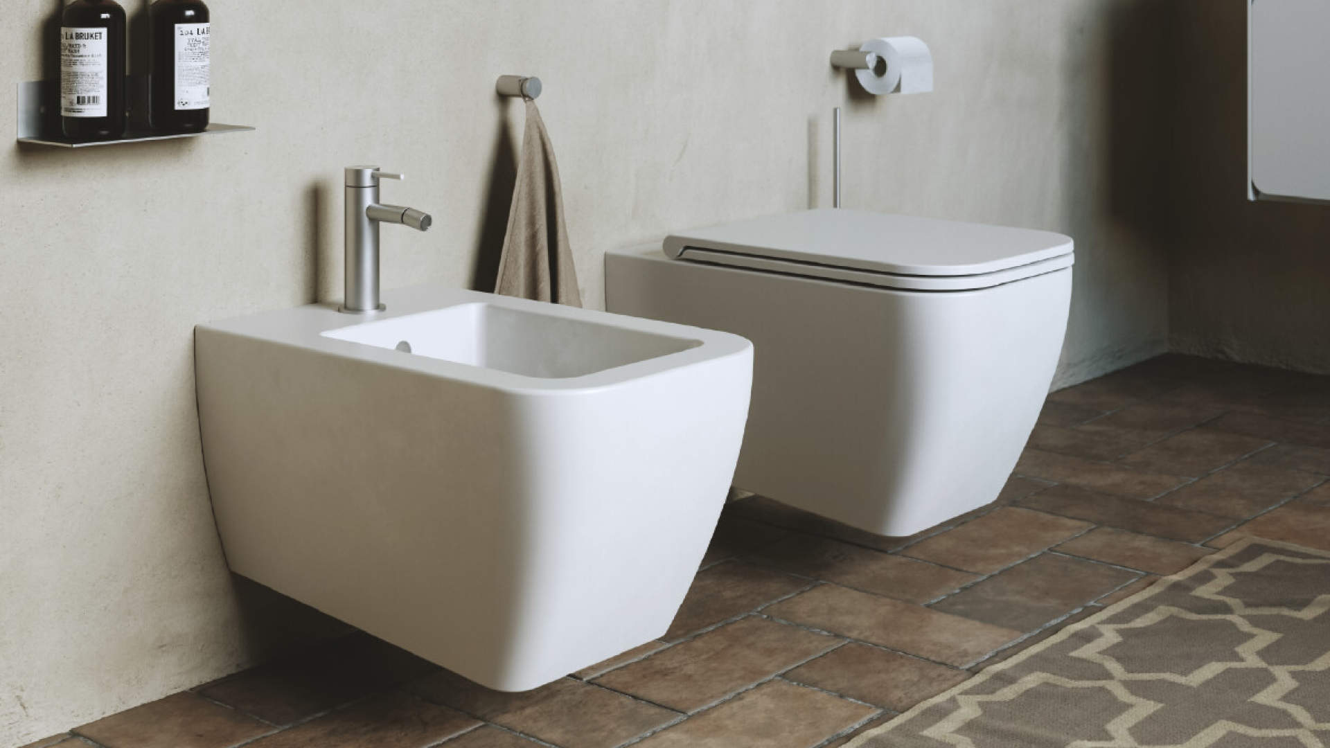 Quadra Vertigo zestaw miska WC bezrantowa, z deską wolnoopadającą slim, biały połysk