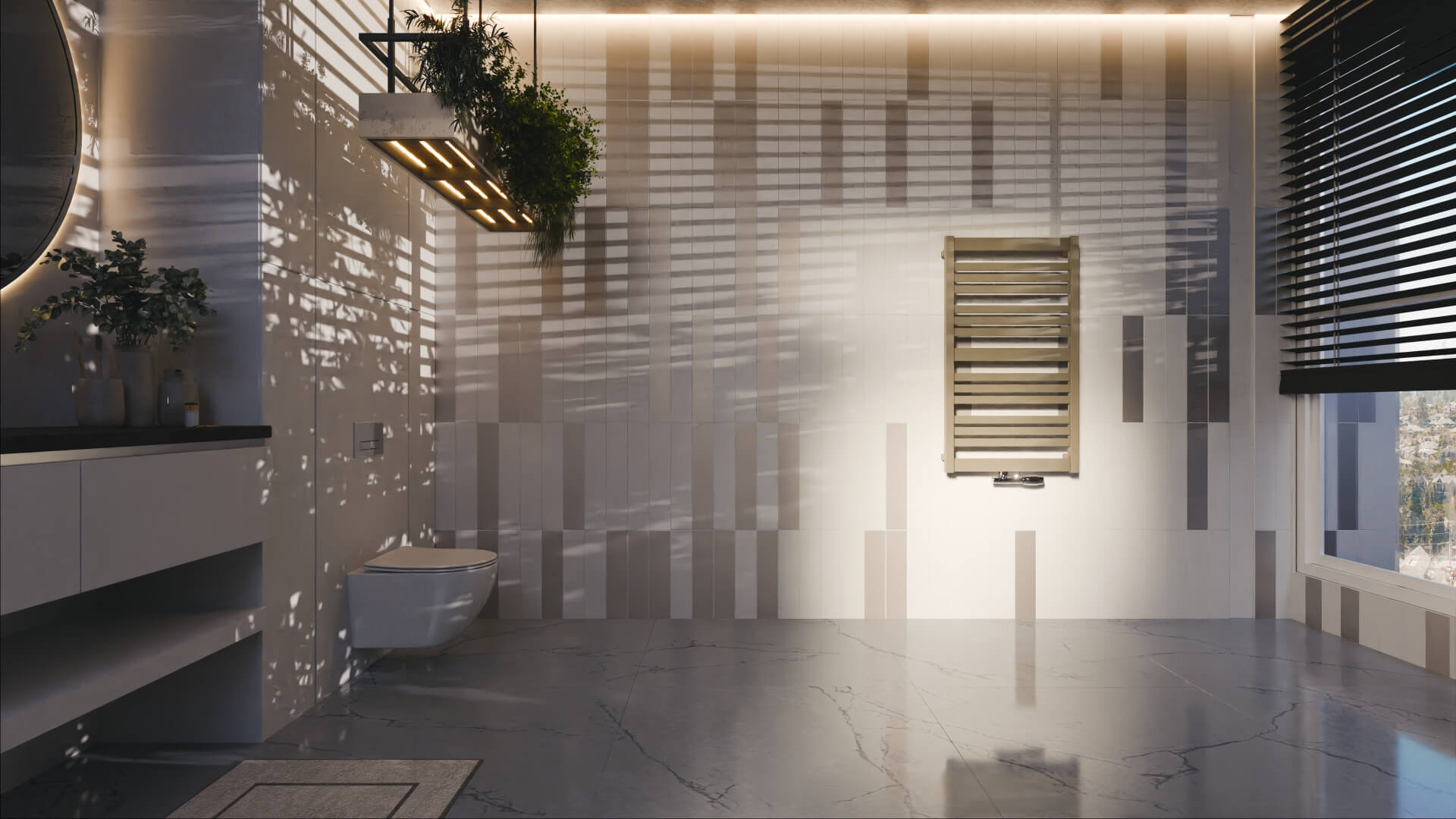 Conti grzejnik łazienkowy 89x50 cm, cappuccino