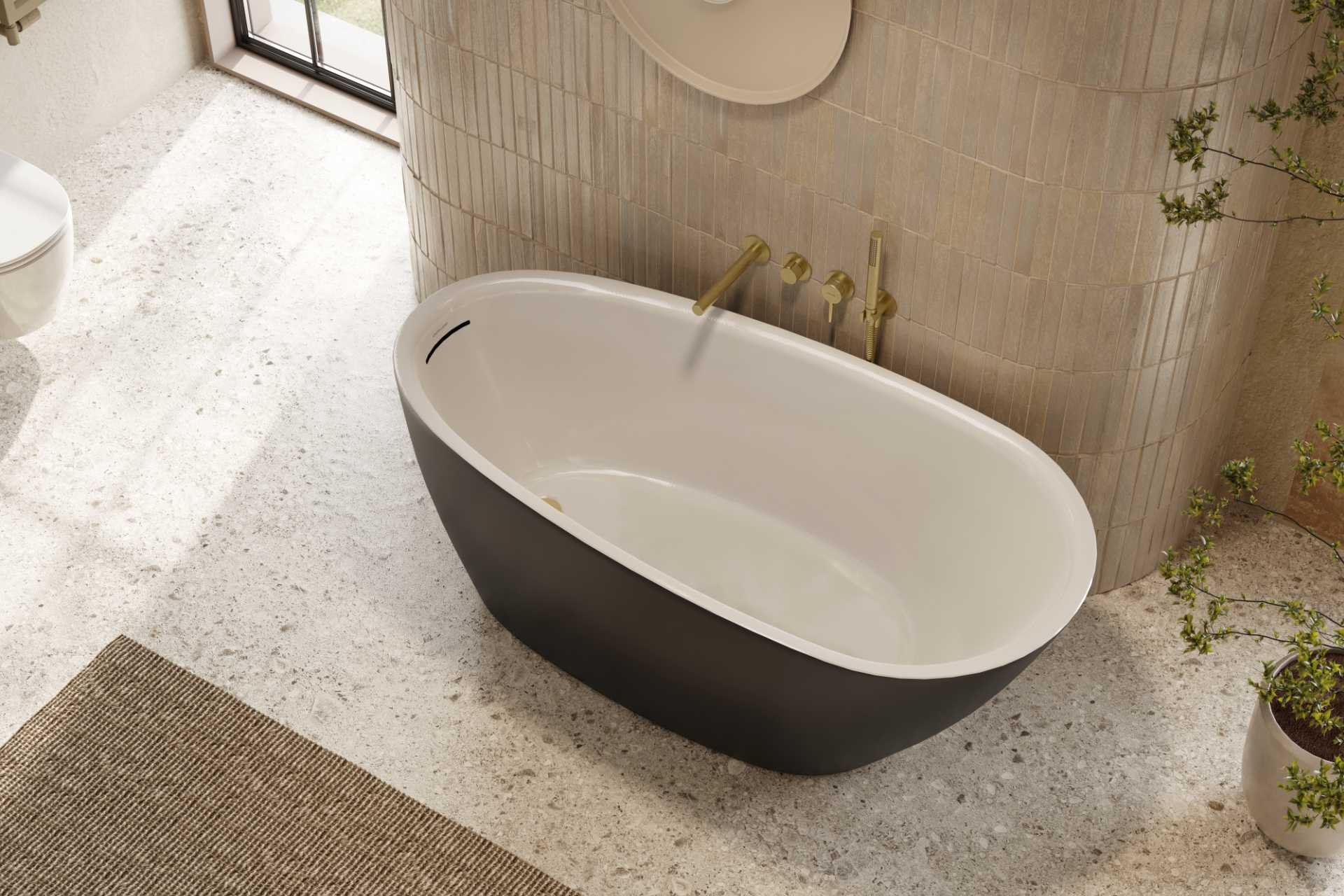 PI Wylewka wannowa podtynkowa, grafit szczotkowany wizka