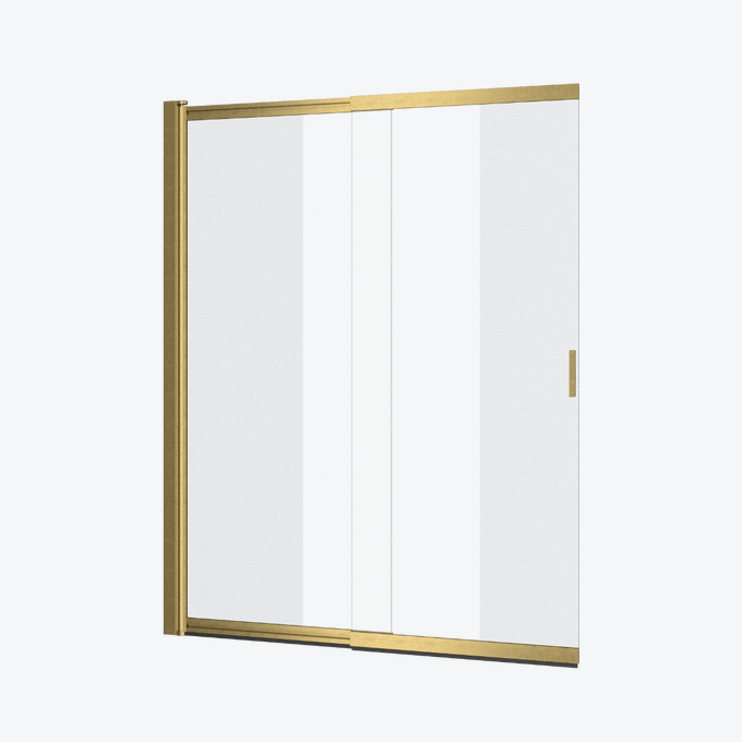 Liner parawan nawannowy 110x140 cm rozsuwany 2-częściowy lewy / prawy, złoty szczotkowany