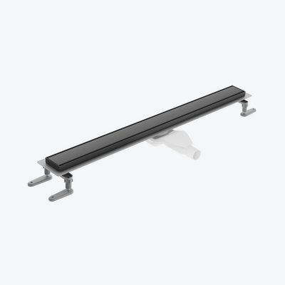 Stilio odpływ liniowy 70 cm z kołnierzem ruszt dekoracyjny, czarny mat
