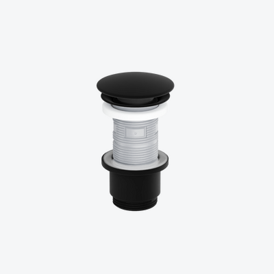 Design Korek klik-klak umywalkowo bidetowy, ceramiczny czarny, czarny mat