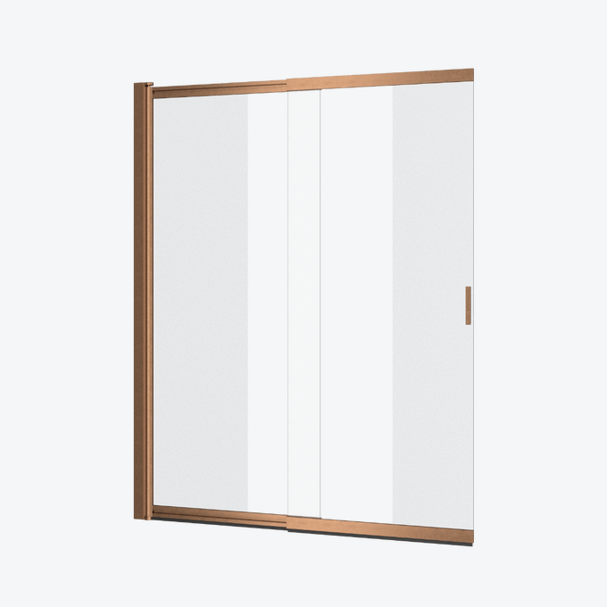 Liner parawan nawannowy 110x140 cm rozsuwany 2-częściowy lewy / prawy, miedziany szczotkowany