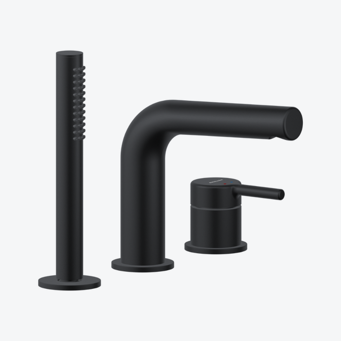 PI bateria wannowa 3 otworowa, czarny mat