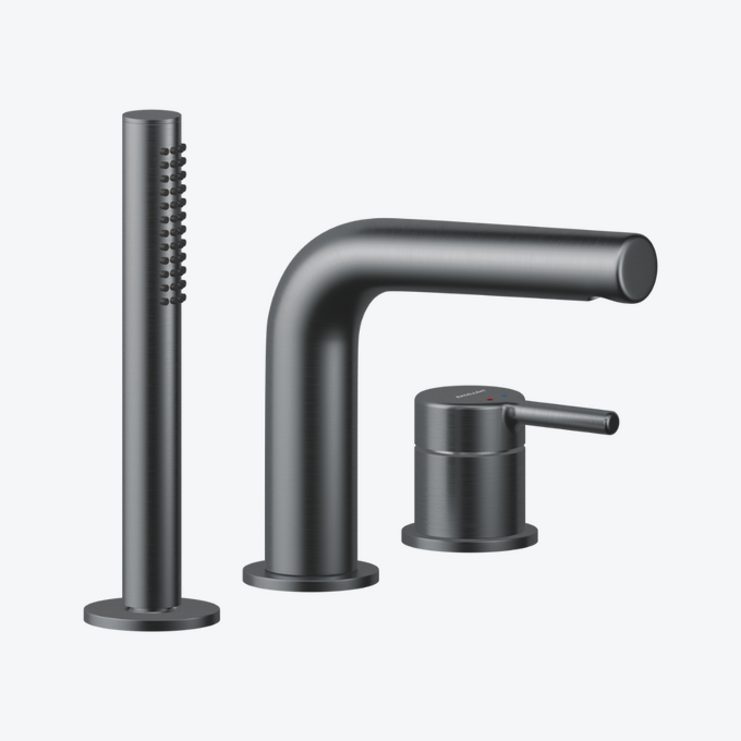 PI bateria wannowa 3 otworowa, grafit szczotkowany