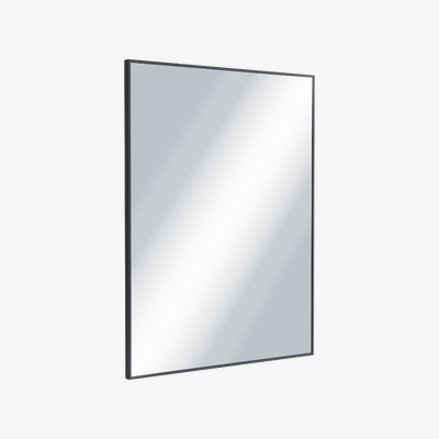 Kuadro lustro łazienkowe 80x60 cm prostokątne, czarny mat