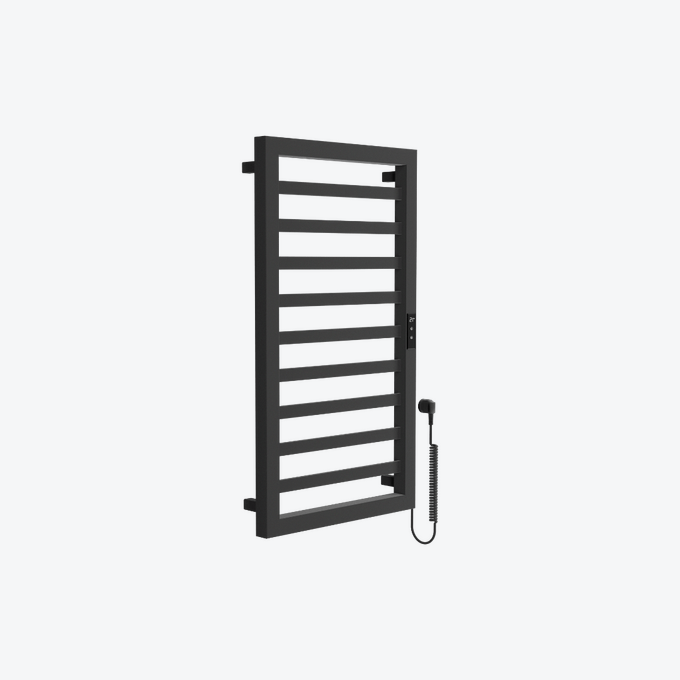 Brego Smart grzejnik łazienkowy elektryczny 91x50 cm, czarny mat