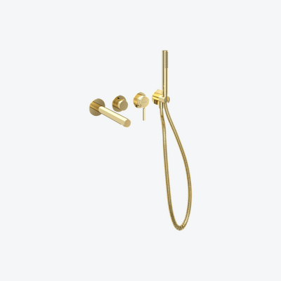 Pi Zestaw wannowo-prysznicowy podtynkowy, 2 funkcyjny, złoty połysk