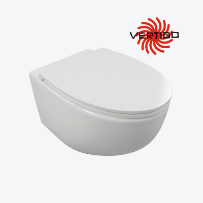 Bull Vertigo zestaw miska WC bezrantowa, z deską wolnoopadającą slim, biały połysk