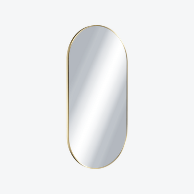Revia lustro łazienkowe 100x50cm owalne, złoty szczotkowany