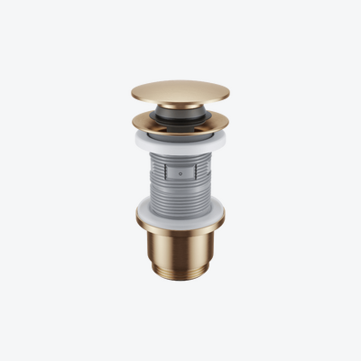 Korek klik-klak umywalkowo-bidetowy, miedziany szczotkowany