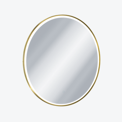 Corido lustro łazienkowe 100 cm okrągłe oświetlenie LED mata grzewcza, złoty szczotkowany