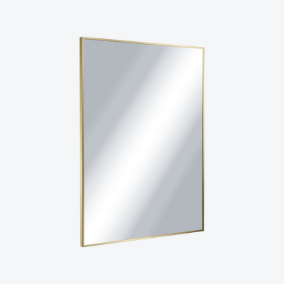 Kuadro lustro łazienkowe 80x60 cm prostokątne, złoty szczotkowany