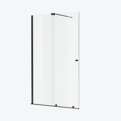 Ortigo walk-in drzwi prysznicowe przesuwne 120x200 cm, powłoka Clean Control, czarny mat