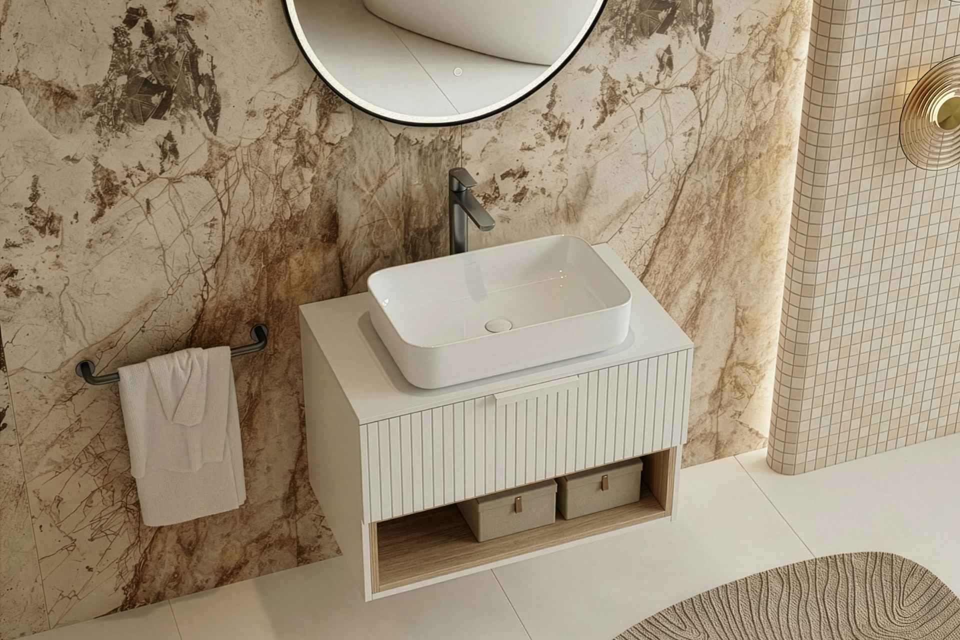 Zestaw promocyjny Cori 2.0 58x38 z baterią umywalkową wysoką Clever 2.0 chrom, korek klik-klak, chrom