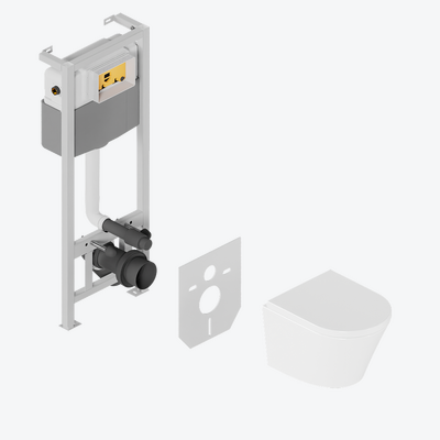 Zestaw promocyjny miska WC Joker, stelaż podtynkowy Flaro, mata wygłuszająca