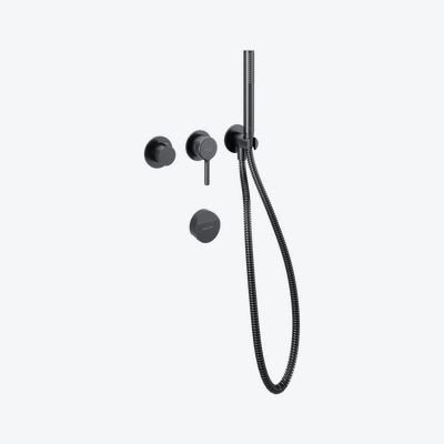 Delta Pi Zestaw prysznicowo-wannowy podtynkowy, 2 funkcyjny, syfon Hover, grafit szczotkowany