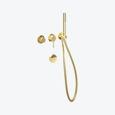 Delta Pi Zestaw prysznicowo-wannowy podtynkowy, 2 funkcyjny, syfon Hover, złoty połysk