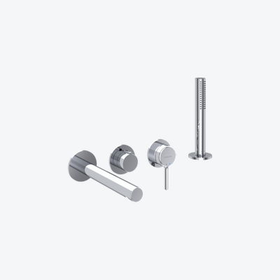 Pi Zestaw prysznicowo-wannowy podtynkowy , 2 funkcyjny, Dry box, chrom