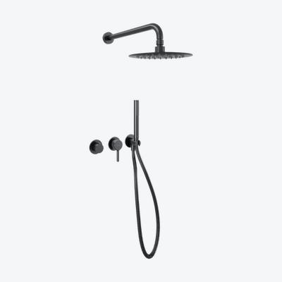 PI Zestaw wannowo-prysznicowy podtynkowy grafit szczotkowany